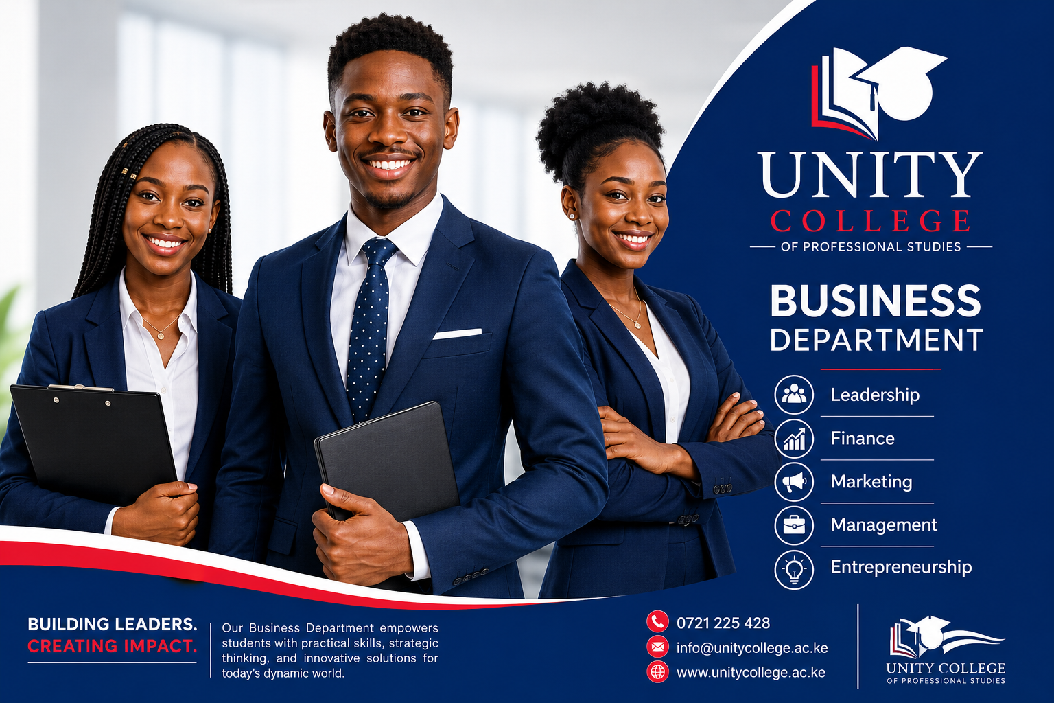 Business Department students in professional training